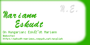 mariann eskudt business card